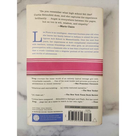 Prep a novel by Curtis Sittenfeld paperback NY Times Bestseller highschool tween - Picture 6 of 6